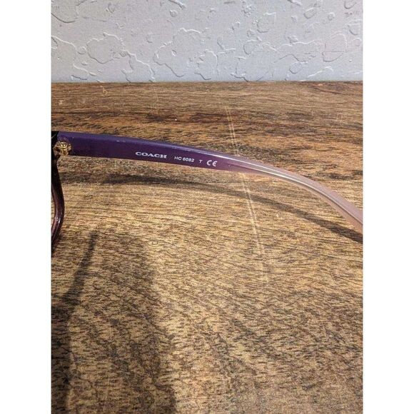 COACH, HC6082, Color 5351 Crys Plum/Crys Plum Blush Grad, glasses - Picture 6 of 9